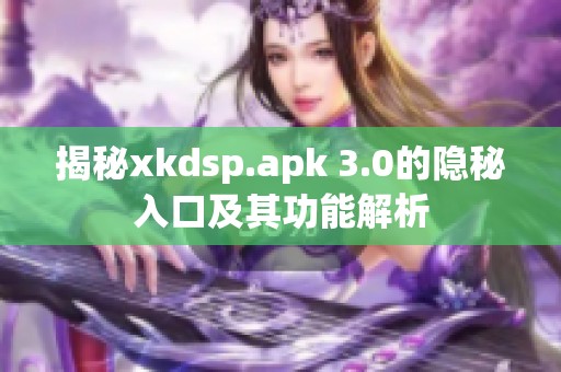 揭秘xkdsp.apk 3.0的隐秘入口及其功能解析