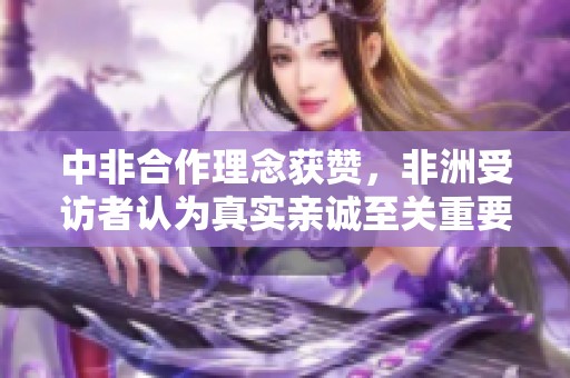 中非合作理念获赞，非洲受访者认为真实亲诚至关重要