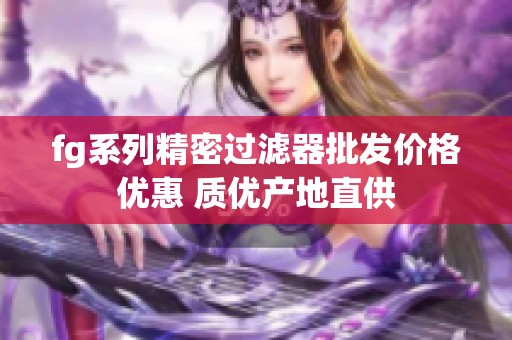 fg系列精密过滤器批发价格优惠 质优产地直供