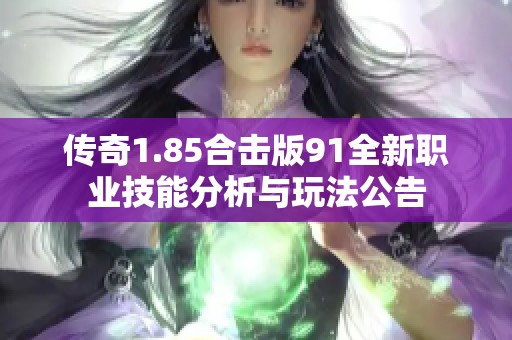 传奇1.85合击版91全新职业技能分析与玩法公告