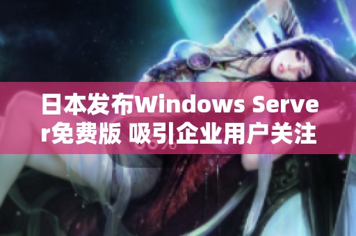 日本发布Windows Server免费版 吸引企业用户关注与体验