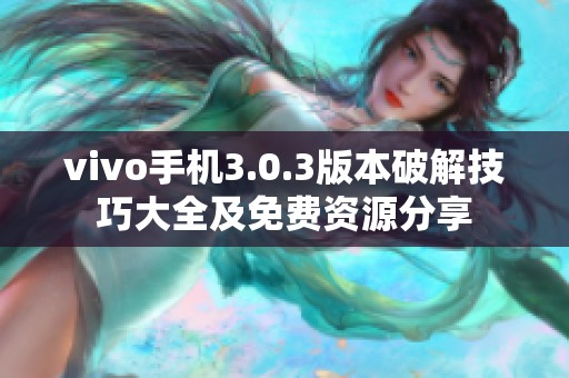 vivo手机3.0.3版本破解技巧大全及免费资源分享