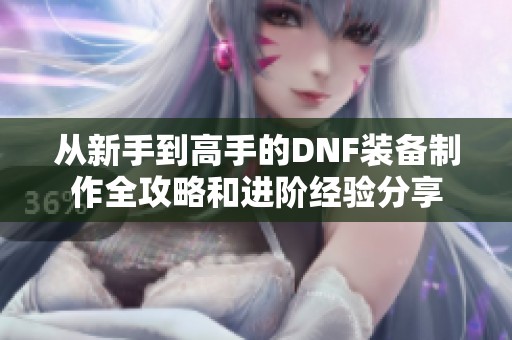 从新手到高手的DNF装备制作全攻略和进阶经验分享