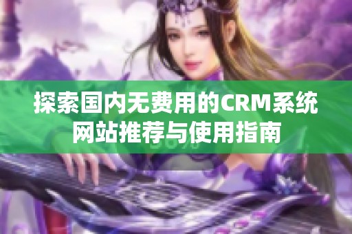 探索国内无费用的CRM系统网站推荐与使用指南