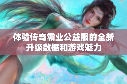 体验传奇霸业公益服的全新升级数据和游戏魅力