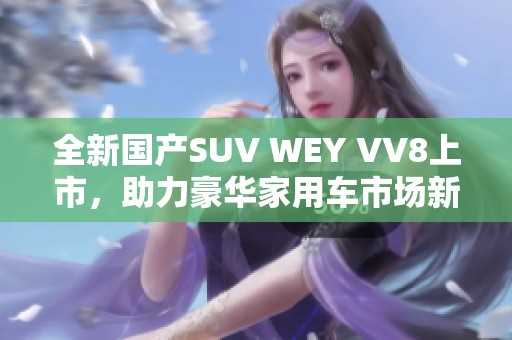 全新国产SUV WEY VV8上市，助力豪华家用车市场新选择