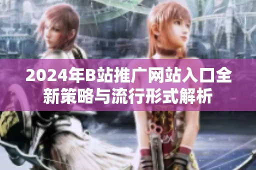 2024年B站推广网站入口全新策略与流行形式解析