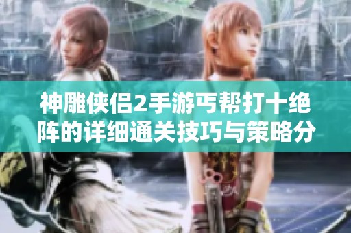 神雕侠侣2手游丐帮打十绝阵的详细通关技巧与策略分享