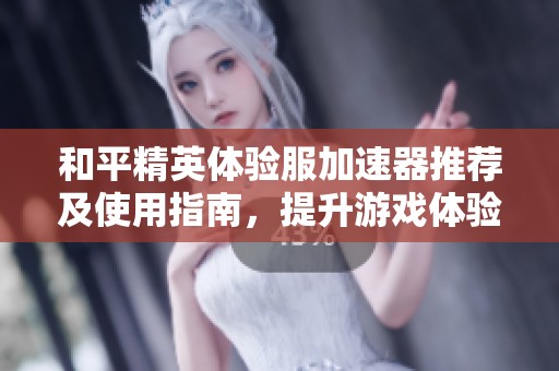 和平精英体验服加速器推荐及使用指南，提升游戏体验的选择