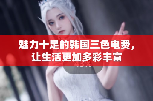 魅力十足的韩国三色电费，让生活更加多彩丰富