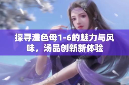 探寻澧色母1-6的魅力与风味，汤品创新新体验