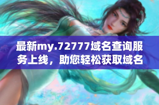最新my.72777域名查询服务上线，助您轻松获取域名信息