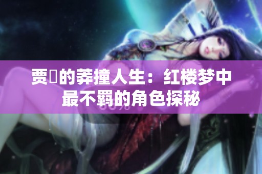 贾珪的莽撞人生：红楼梦中最不羁的角色探秘