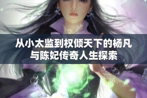 从小太监到权倾天下的杨凡与陈妃传奇人生探索