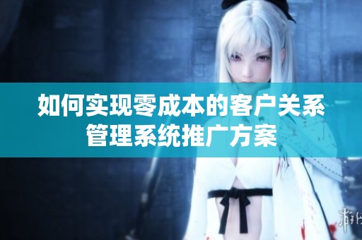 如何实现零成本的客户关系管理系统推广方案