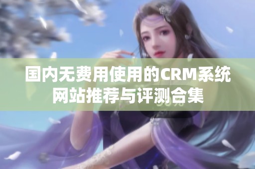 国内无费用使用的CRM系统网站推荐与评测合集