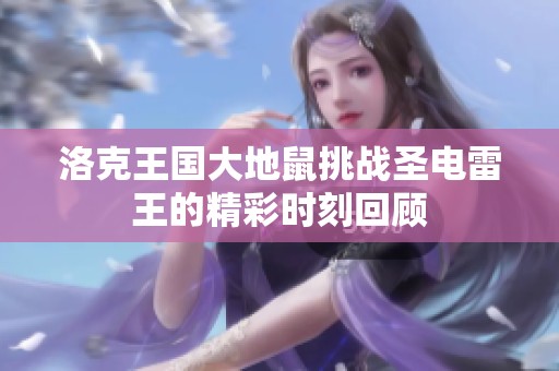 洛克王国大地鼠挑战圣电雷王的精彩时刻回顾