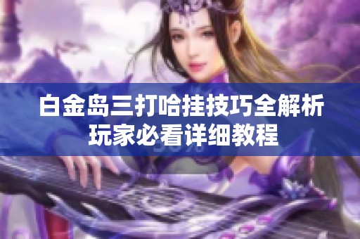 白金岛三打哈挂技巧全解析 玩家必看详细教程