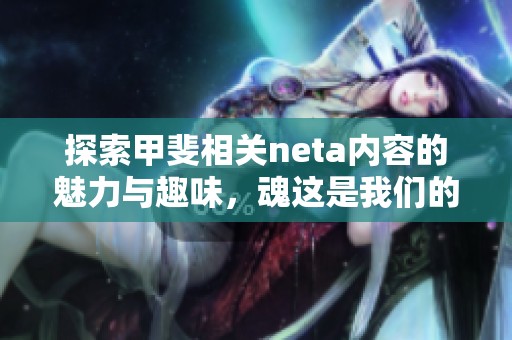探索甲斐相关neta内容的魅力与趣味，魂这是我们的一切
