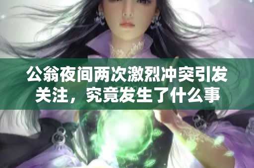 公翁夜间两次激烈冲突引发关注，究竟发生了什么事