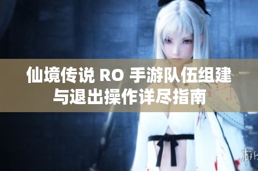 仙境传说 RO 手游队伍组建与退出操作详尽指南