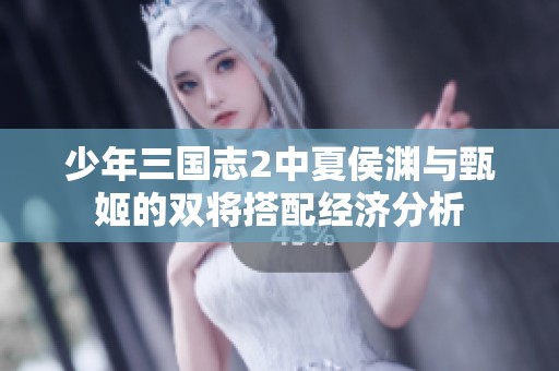少年三国志2中夏侯渊与甄姬的双将搭配经济分析
