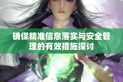确保精准信息落实与安全管理的有效措施探讨