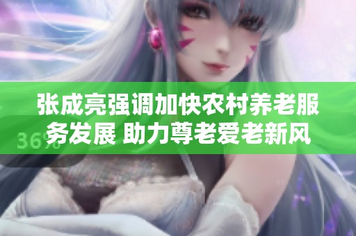 张成亮强调加快农村养老服务发展 助力尊老爱老新风尚培育