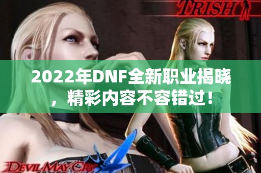 2022年DNF全新职业揭晓，精彩内容不容错过！
