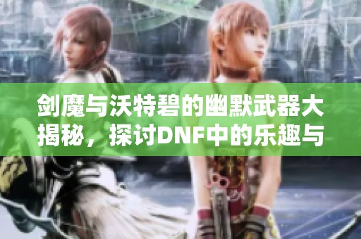 剑魔与沃特碧的幽默武器大揭秘，探讨DNF中的乐趣与策略