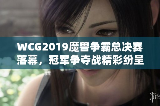 WCG2019魔兽争霸总决赛落幕，冠军争夺战精彩纷呈